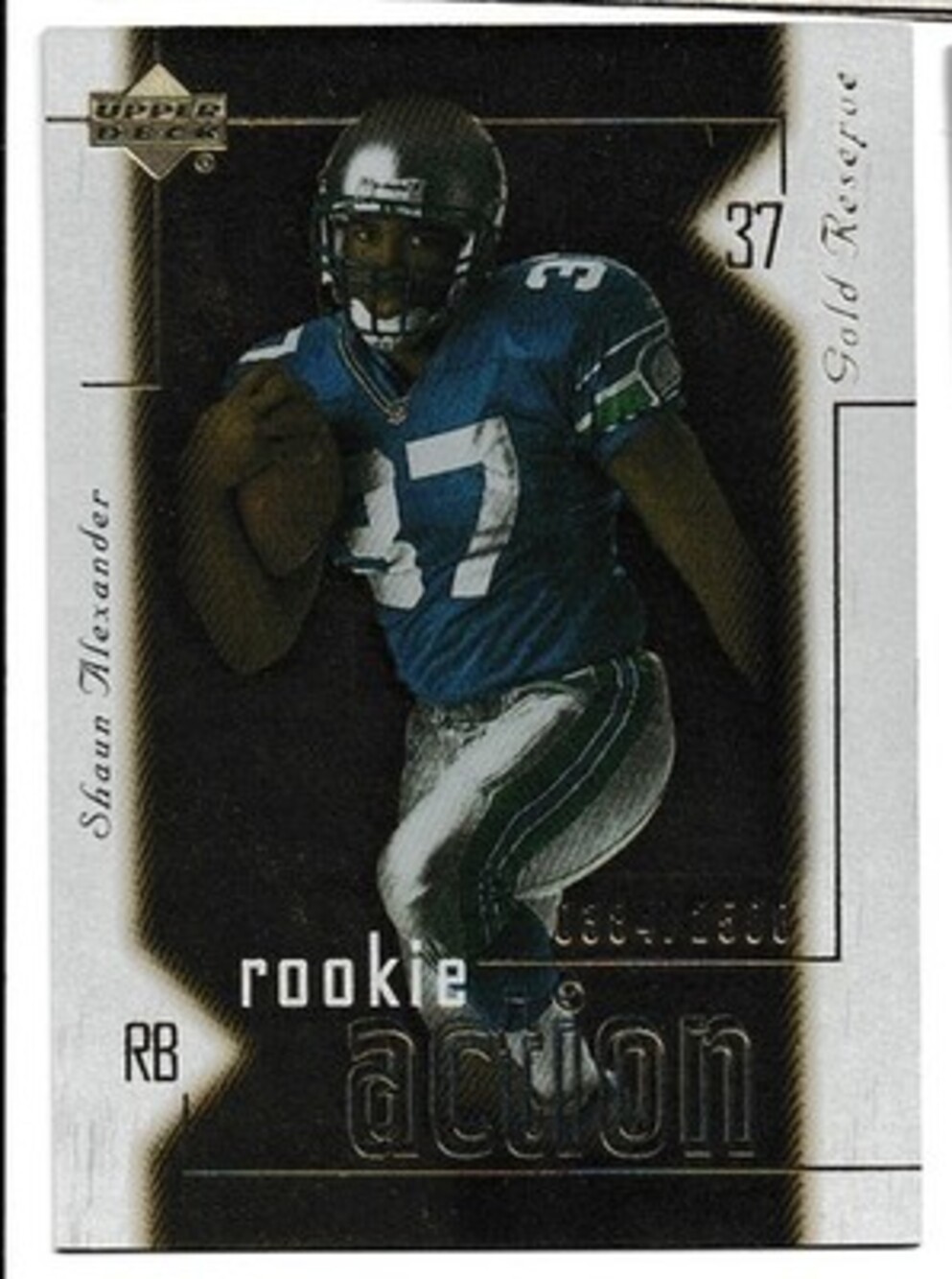 Shaun Alexander 2000 Upper Deck Gold Reserve  /2500 #209 Seahawks Rookie RC